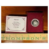 2 90% silver commemorative half dollars