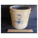 Decorated salt glaze crock