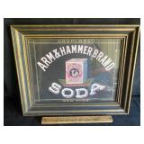 Arm & hammer brand soda framed advertising