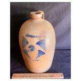2 gal blue salt glaze jug