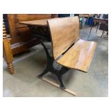 antique wide school desk