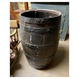 Large wood barrel