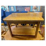 Oak draw leaf table