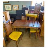 Mid century dining table and 4 chairs