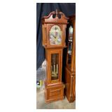 colonial grandfather clock w solid brass weights
