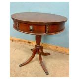 Vintage mahogany drum table