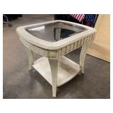 Glass top end table
