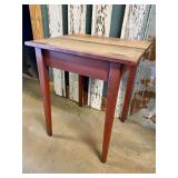 Primitive tapered leg handmade table