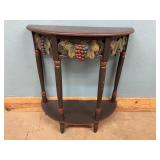 Decorative half-round table