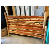 King size cedar slab bed