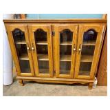 Vintage oak display cabinet