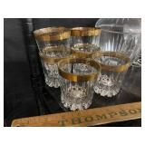 6 crystal highball glasses