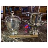 Silver plate ice bucket and wine chiller