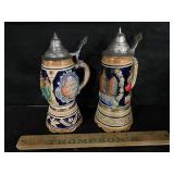 2 German steins