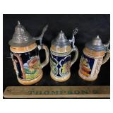 3 German steins