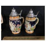 2 German steins