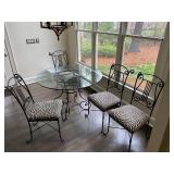 Heavy iron table and 4 chairs