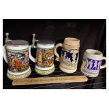 4 German steins