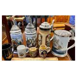 Lot of 8 steins