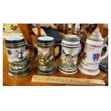 4 German steins