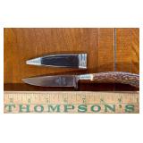 Rehwappen stag handle sheath knife