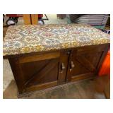 Vintage record chest full of records