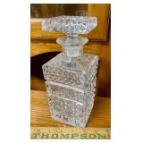 Crystal decanter very small chip on bottom corner