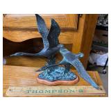 Bronze or brass birds statue