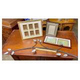 3 picture frames and plate holder