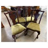 4 Victorian dining chairs