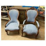 Victorian upholstered arm and hip rest chair