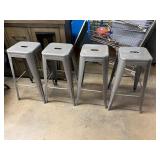 4 industrial style metal bar stool