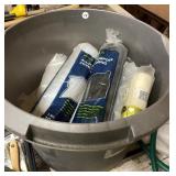 Tub w/ Rolls & Sheets of Plastic