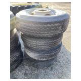 9.50 X 16.5    4 Steel Rims/Tires