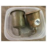 1 Copper Funnel & 1 Brass Funnel -