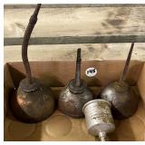 3 Oil Cans & Funnel