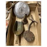 Buggy Step, Brass Feed Scoop, Chevy Hub Cap
