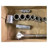 1/2" Drive Socket & 3/8" Ratchet