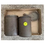 Metal Cans & Cast Ash Tray