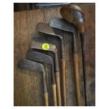 Antique Wooden Golf Clubs (6)