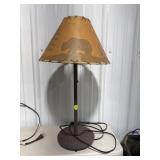 Lamp w/Woodsy Shade