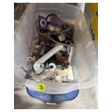 Assorted Plumbing in a Tote w/Lid