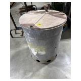 Lidded Metal Waste Can