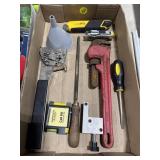 Pipe Wrench, Tacker, Utility Blades
