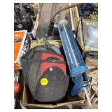 Knee Pads, Drain Snake, Large Caulk Gun
