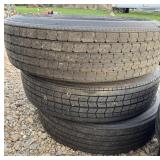 3-Goodyear P285/75 R24.5 Trailer Tires