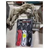 Folding Utility Knives & Rope & Pulley