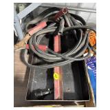 Jumper Cables & Metal Tool Tray