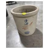 2 Gallon Red Wing Crock - Chipped