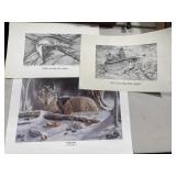 1986 & 1987 Fish Prints & 1994 DU Print 561/1000